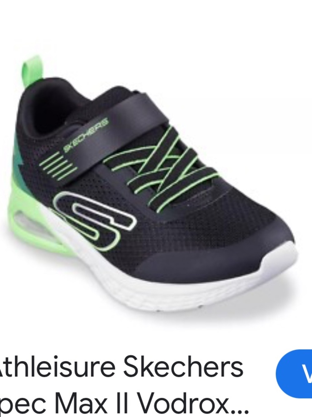 Skechers Boy's Athleisure Skechers Microspec Max II Vodrox Black & Green Size 3